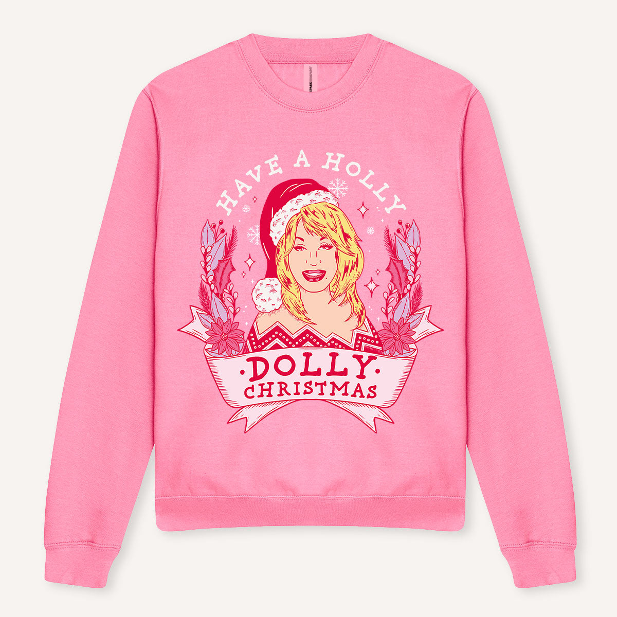 Holly Dolly Christmas Ugly Christmas Jumper-Feminist Apparel, Feminist Clothing, Feminist Sweatshirt, JH030-The Spark Company