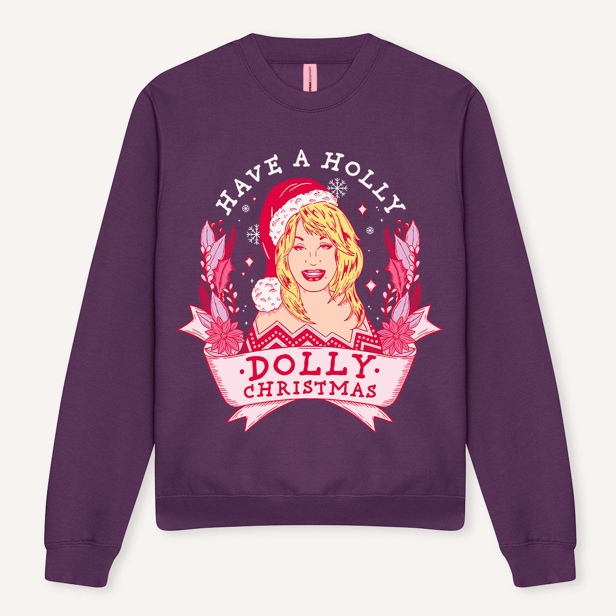 Holly Dolly Christmas Ugly Christmas Jumper-Feminist Apparel, Feminist Clothing, Feminist Sweatshirt, JH030-The Spark Company