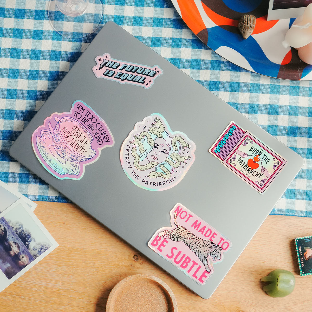 Holographic Sticker Pack-Feminist Apparel, Feminist Gift, Feminist Stickers-The Spark Company