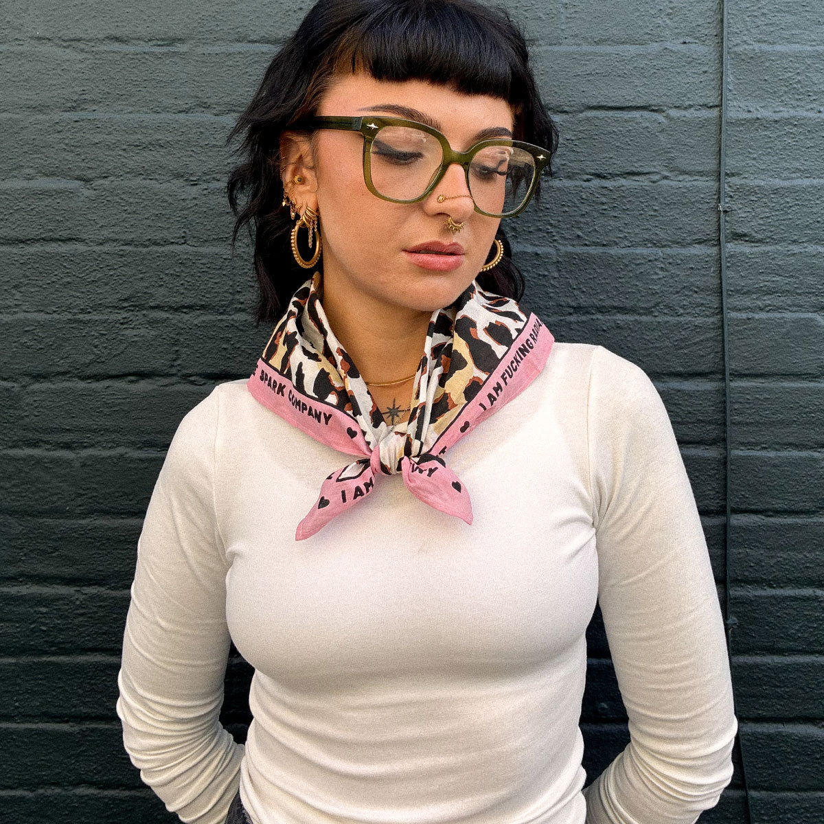 I Am F*cking Radiant Bandana Scarf-Feminist Apparel, Feminist Clothing, Feminist Bandana Scarf-The Spark Company