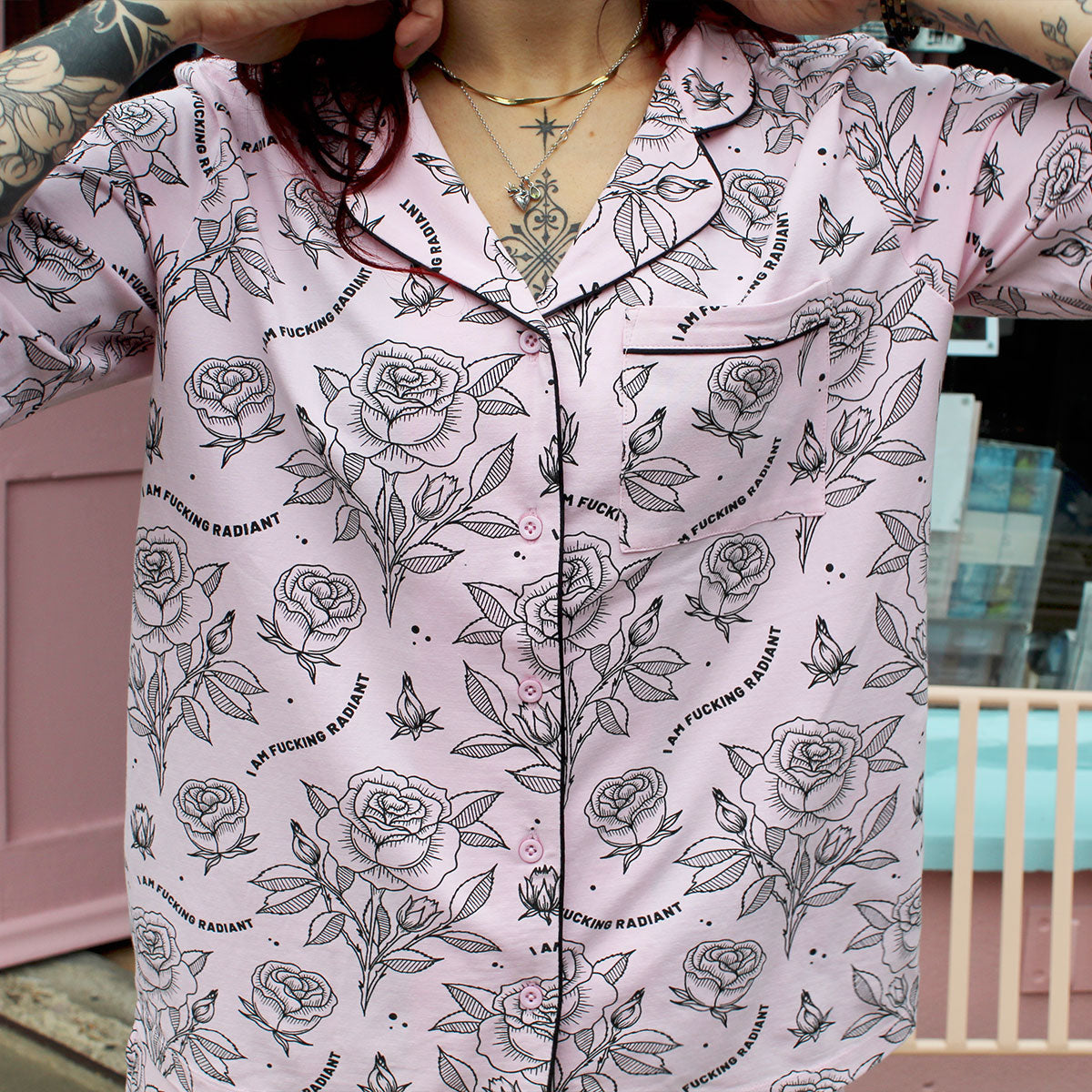 I Am F*cking Radiant Pyjama Set-Feminist Apparel, Feminist Clothing, Feminist Pyjama Set-The Spark Company