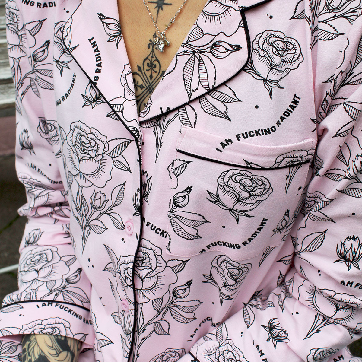 I Am F*cking Radiant Pyjamas-Feminist Apparel, Feminist Clothing, Feminist Pyjama Set-The Spark Company