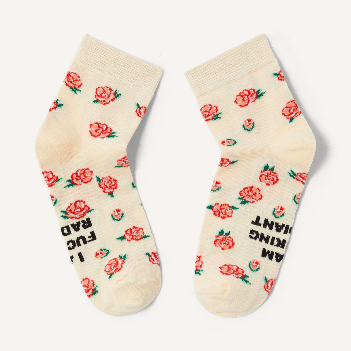 I Am F*cking Radiant Socks-Feminist Apparel, Feminist Clothing, Feminist Socks-The Spark Company