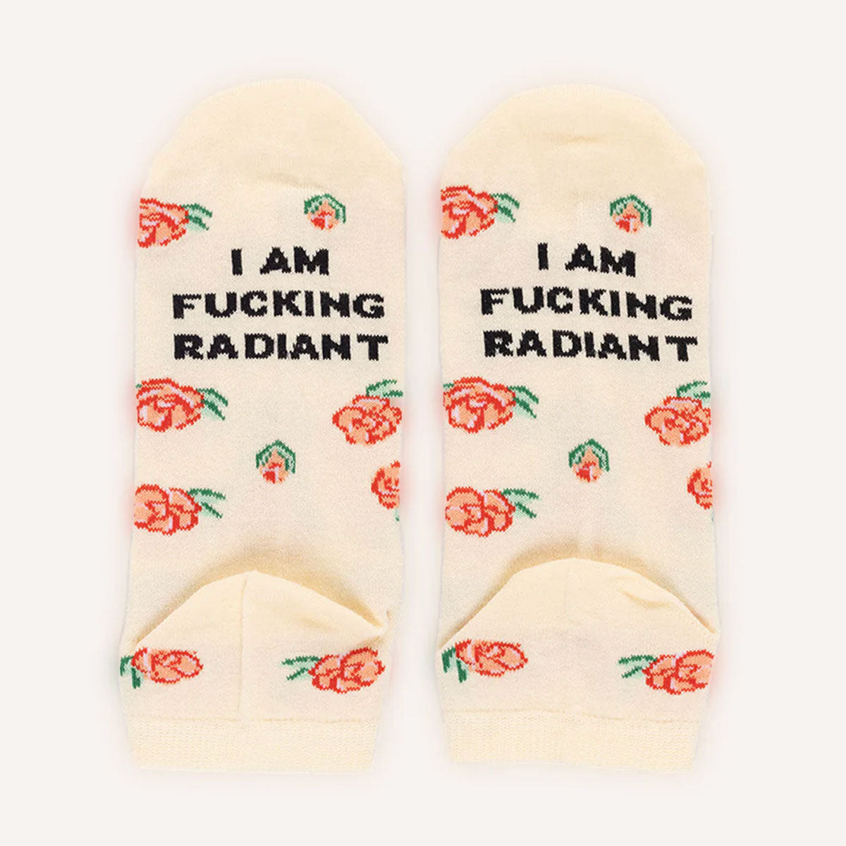 I Am F*cking Radiant Socks-Feminist Apparel, Feminist Clothing, Feminist Socks-The Spark Company