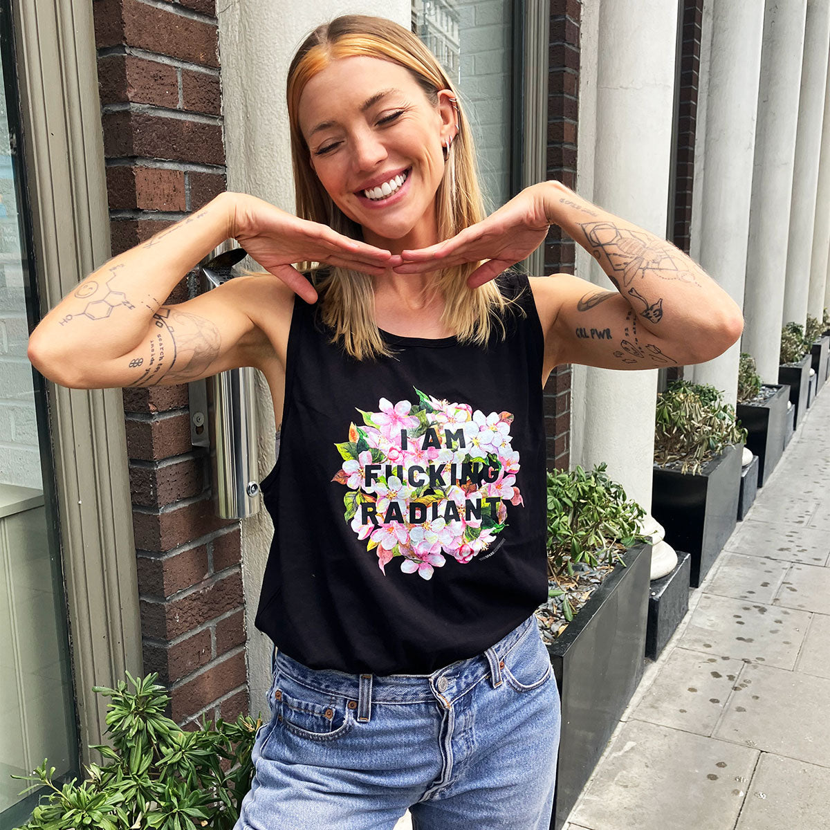 I Am F*cking Radiant Tank Top-Feminist Apparel, Feminist Clothing, Feminist Tank, 03980-The Spark Company