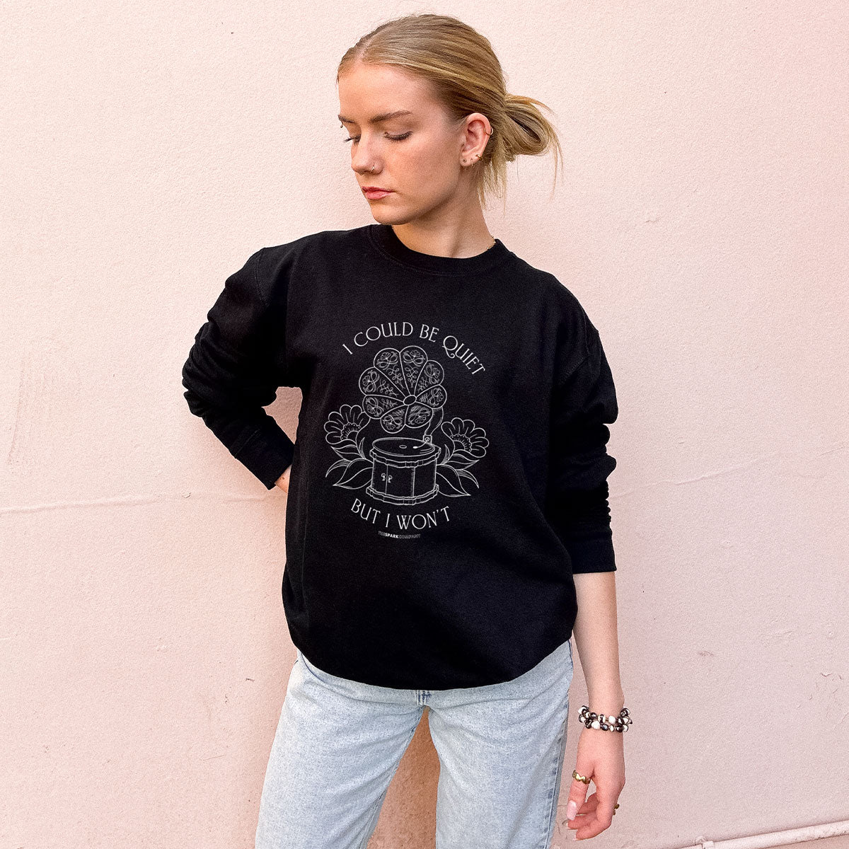 I Could Be Quiet Sweatshirt-Feminist Apparel, Feminist Clothing, Feminist Sweatshirt, JH030-The Spark Company