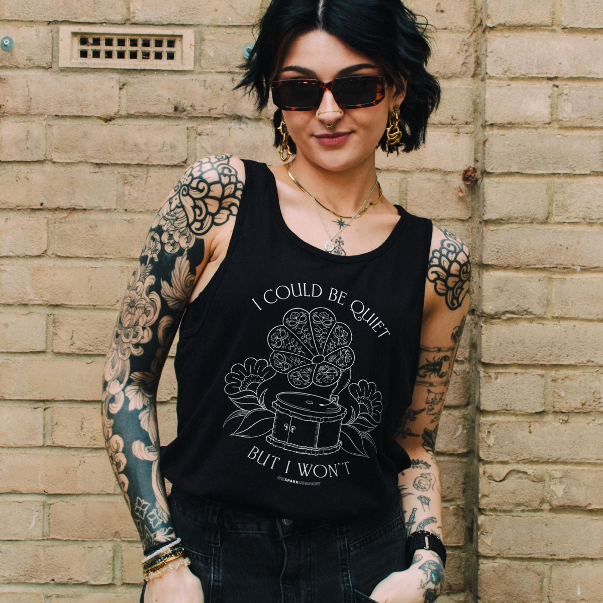 I Could Be Quiet Tank Top-Feminist Apparel, Feminist Clothing, Feminist Tank, 03980-The Spark Company
