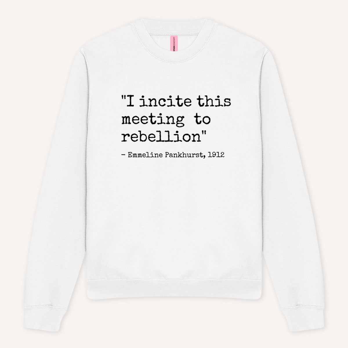 I Incite This Meeting To Rebellion Sweatshirt-Feminist Apparel, Feminist Clothing, Feminist Sweatshirt, JH030-The Spark Company