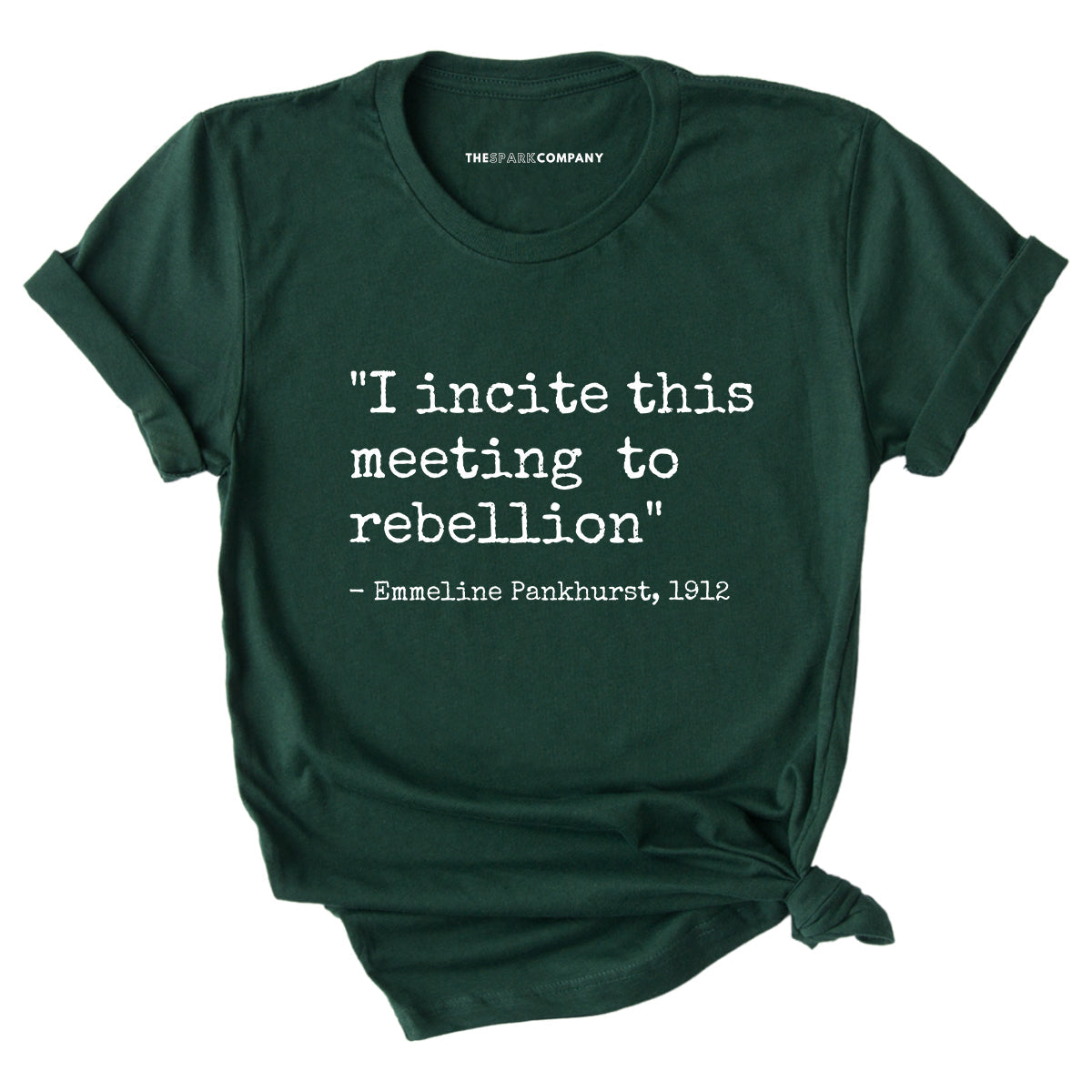 I Incite This Meeting To Rebellion T-Shirt-Feminist Apparel, Feminist Clothing, Feminist T Shirt, BC3001-The Spark Company