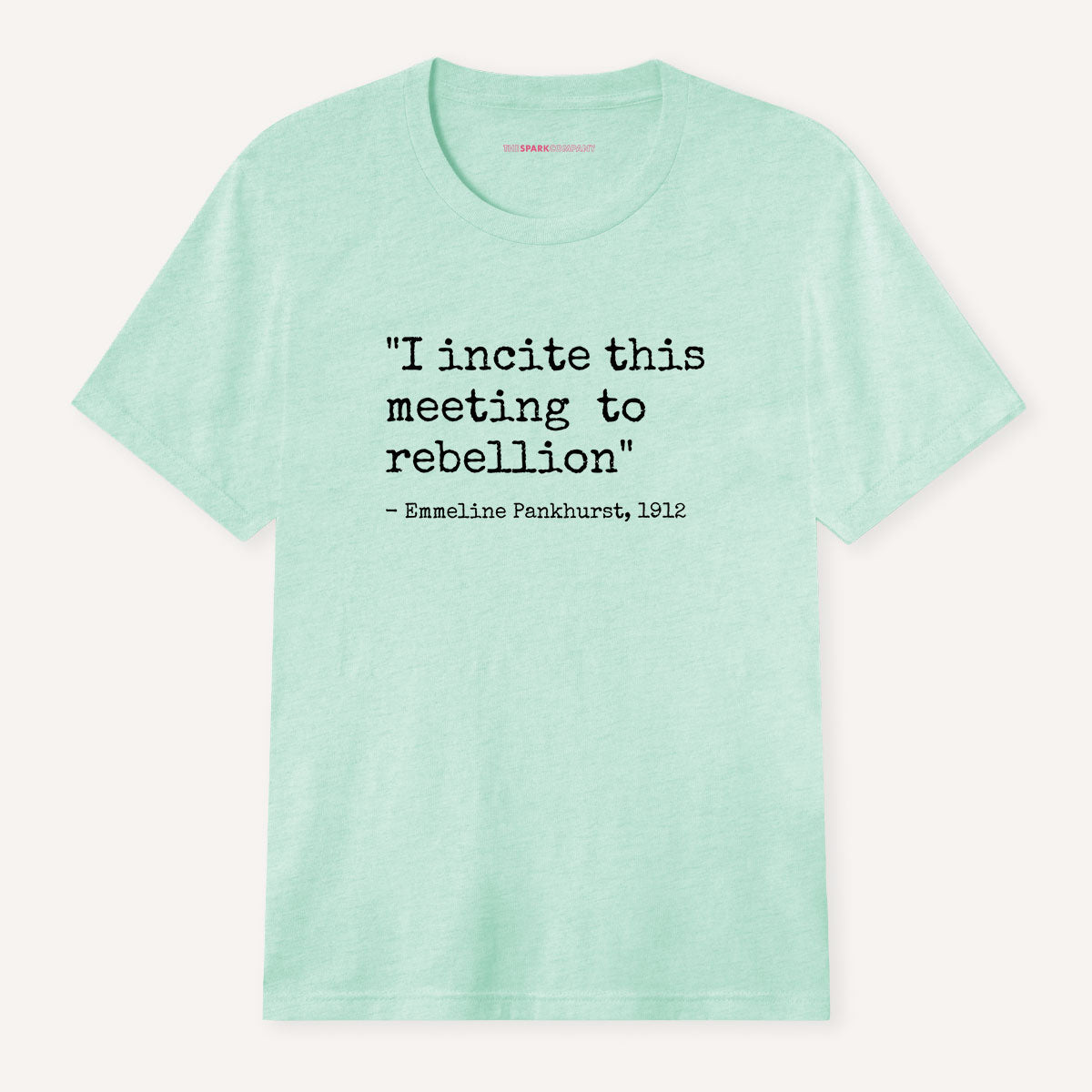 I Incite This Meeting To Rebellion T-Shirt-Feminist Apparel, Feminist Clothing, Feminist T Shirt, BC3001-The Spark Company