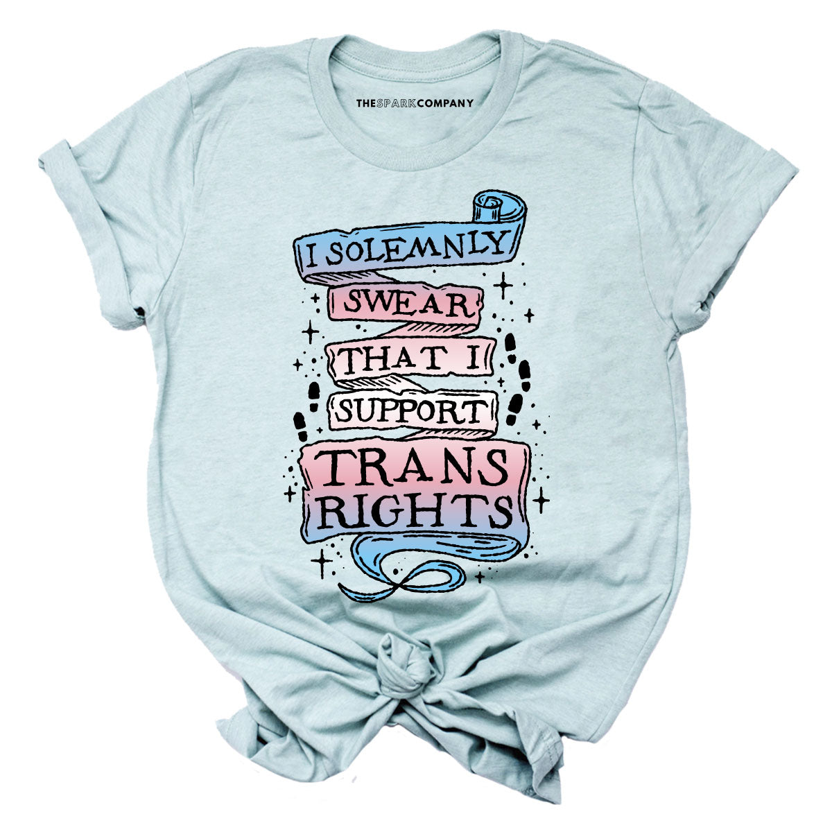 I Solemnly Swear That I Support Trans Rights T-Shirt-LGBT Apparel, LGBT Clothing, LGBT T Shirt, BC3001-The Spark Company
