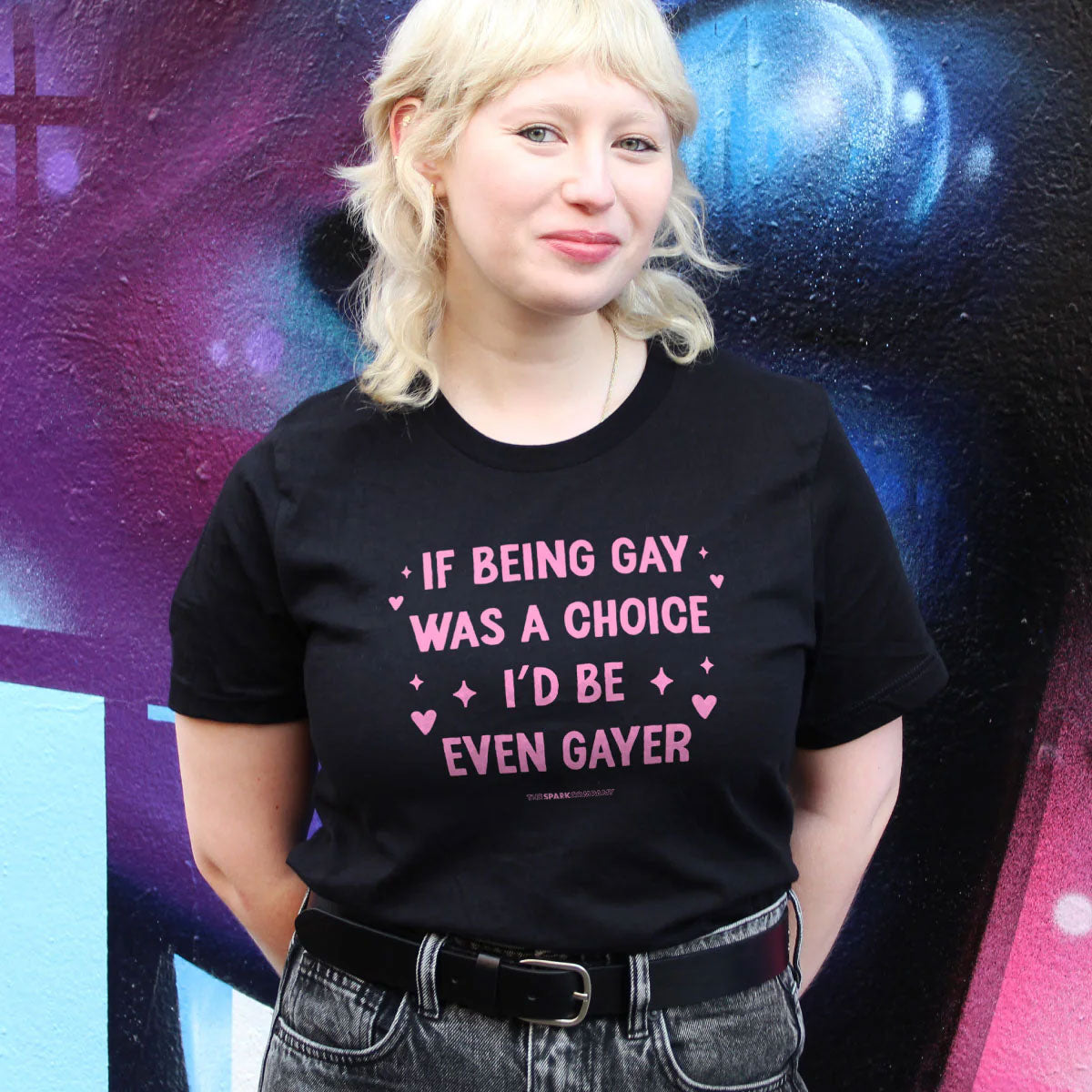 If Being Gay Was A Choice I'd Be Even Gayer T-Shirt-LGBT Apparel, LGBT Clothing, LGBT T Shirt, BC3001-The Spark Company