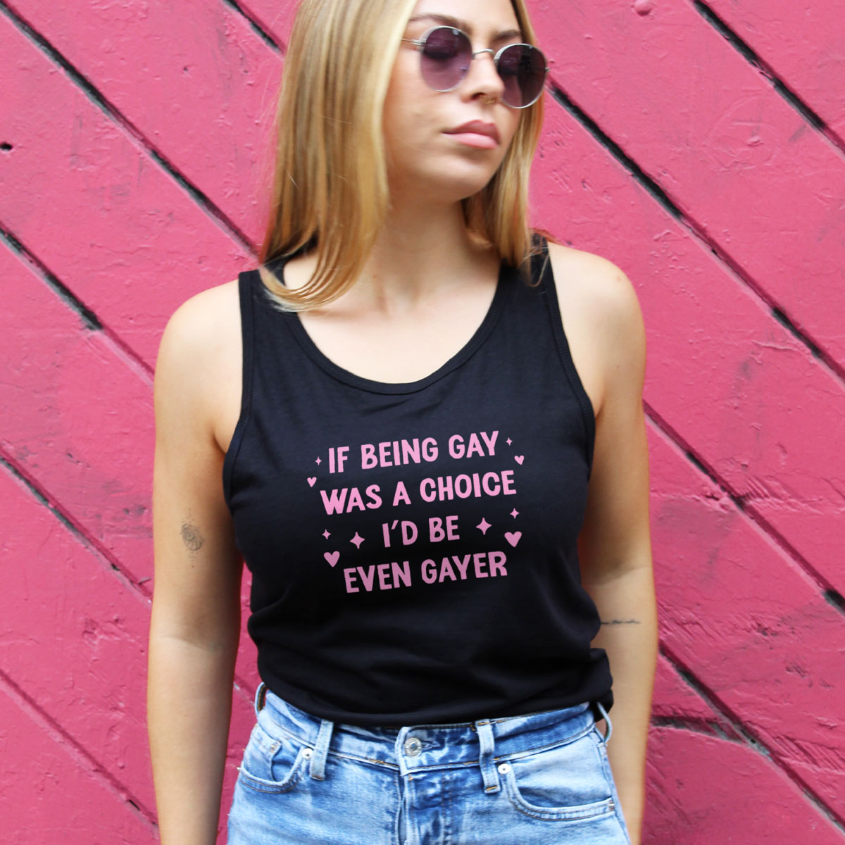 If Being Gay Was A Choice I'd Be Even Gayer Tank Top-LGBT Apparel, LGBT Clothing, LGBT Tank, 03980-The Spark Company