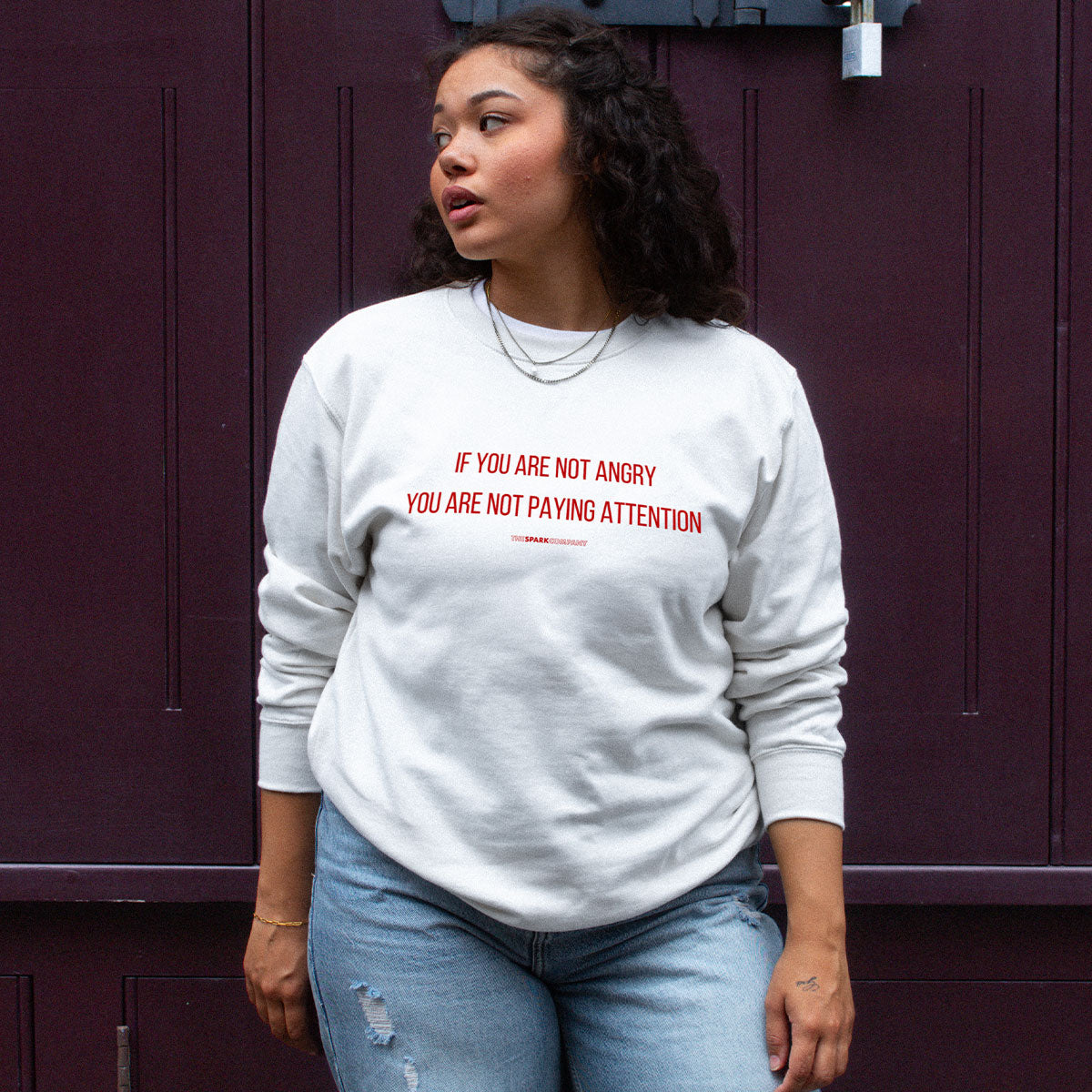 If You Are Not Angry You Are Not Paying Attention Sweatshirt-Feminist Apparel, Feminist Clothing, Feminist Sweatshirt, JH030-The Spark Company