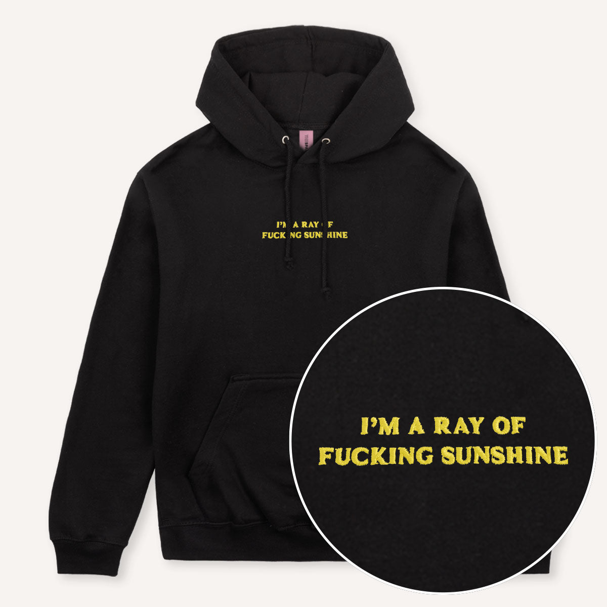 I'm A Ray Of F*cking Sunshine Embroidered Hoodie-Feminist Apparel, Feminist Clothing, Feminist Hoodie, JH001-The Spark Company