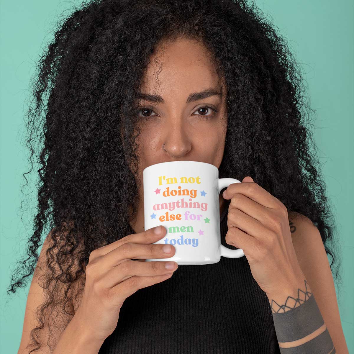 I'm Not Doing Anything Else For Men Today Mug-Feminist Apparel, Feminist Gift, Feminist Coffee Mug, 11oz White Ceramic-The Spark Company