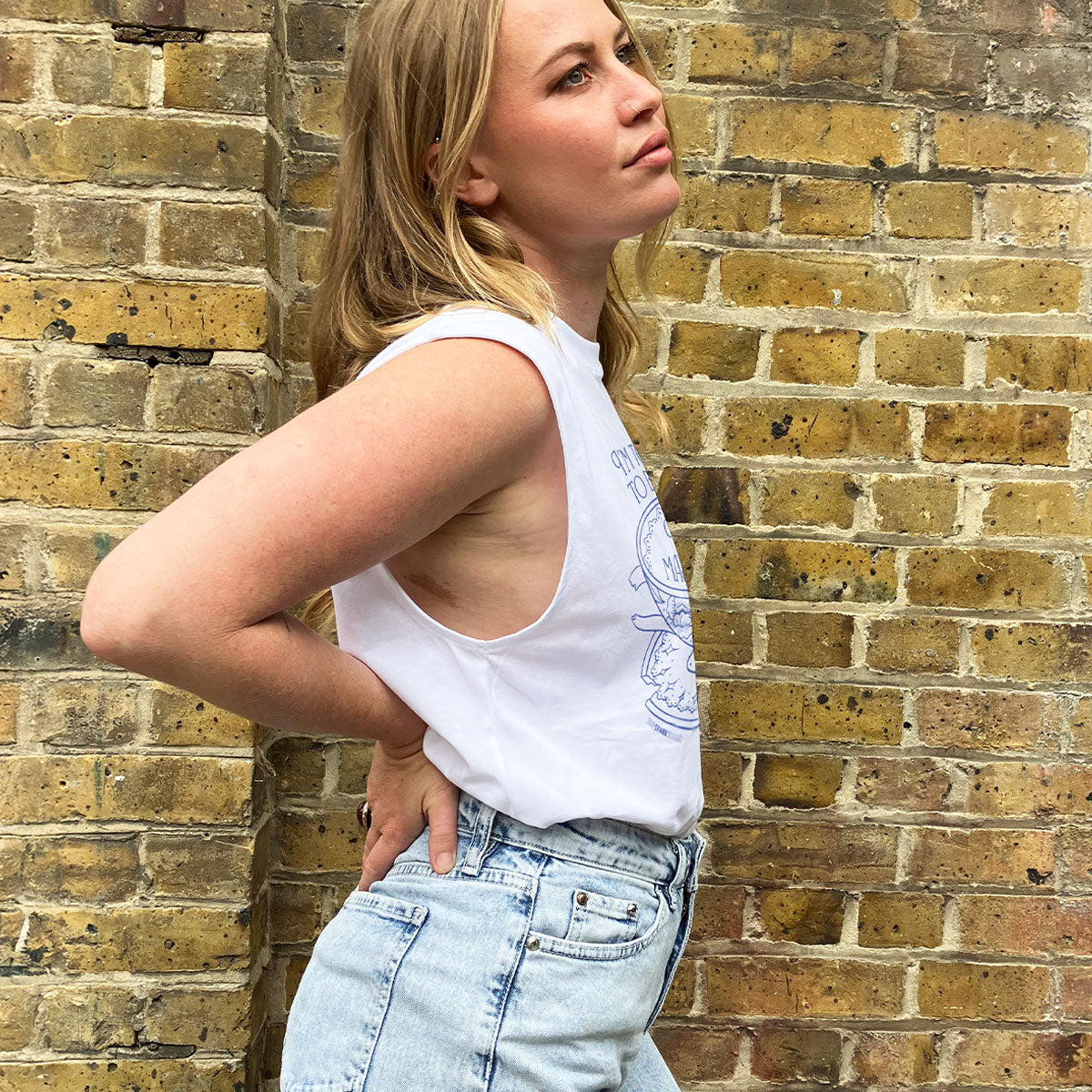 I'm Too Clumsy To Be Around Fragile Masculinity Sleeveless T-Shirt-Feminist Apparel, Feminist Clothing, Feminist Sleeveless T Shirt, EP01S-The Spark Company