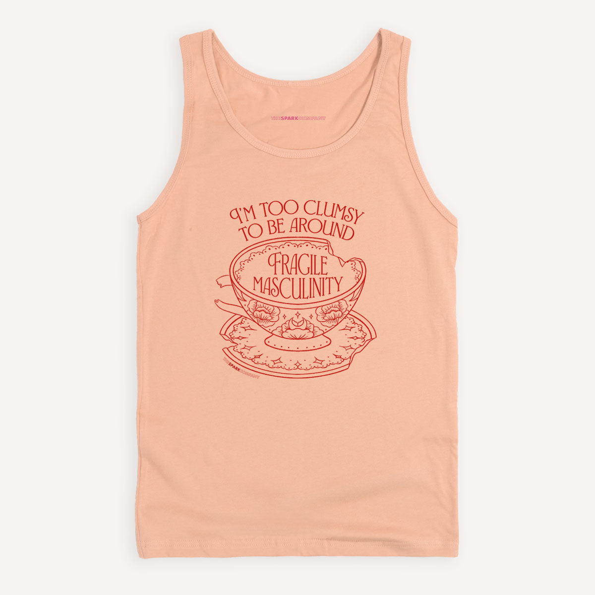 I'm Too Clumsy To Be Around Fragile Masculinity Tank Top-Feminist Apparel, Feminist Clothing, Feminist Tank, 03980-The Spark Company