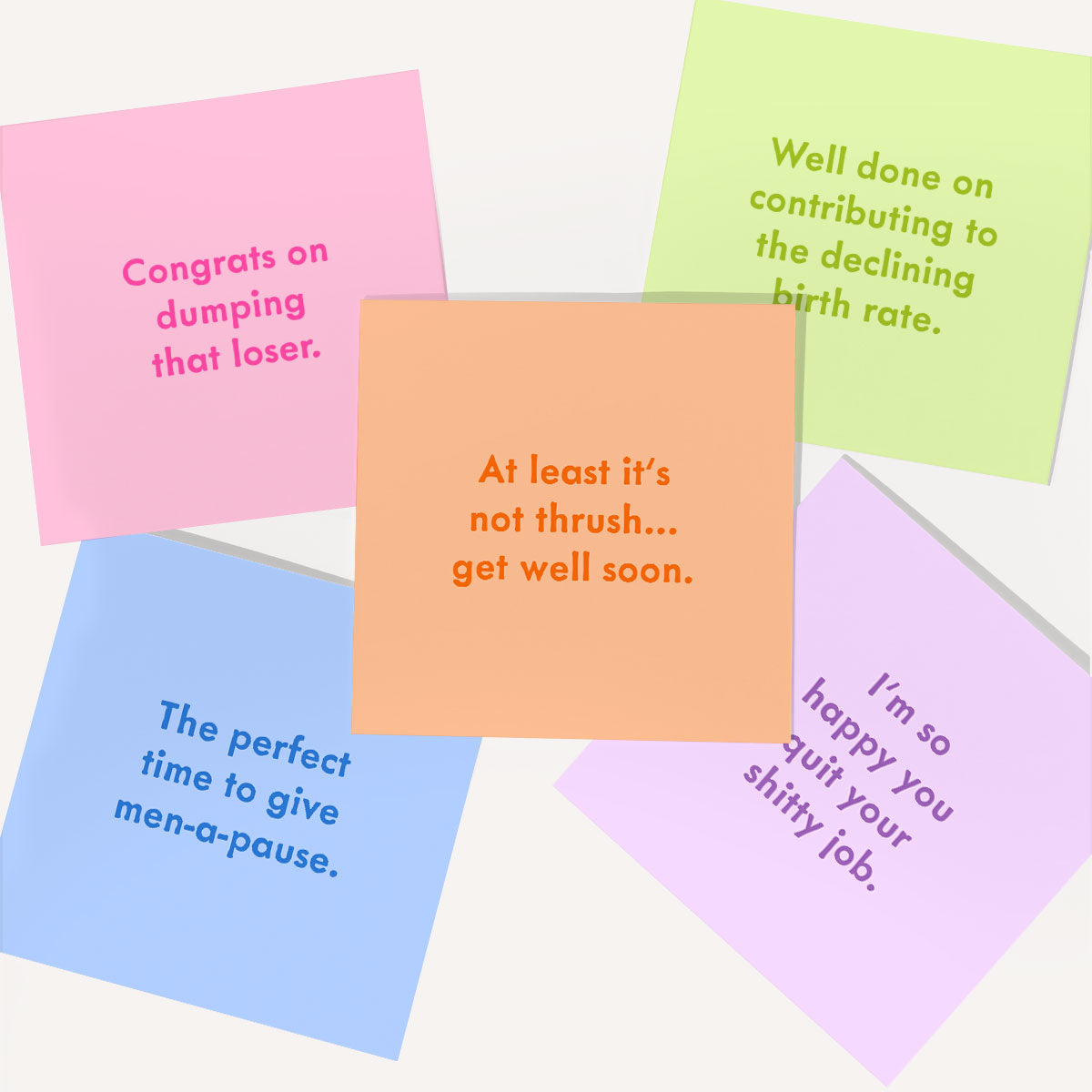 Insane Greeting Cards (5 Pack)-Feminist Apparel, Feminist Gift, Feminist Greeting Cards-The Spark Company