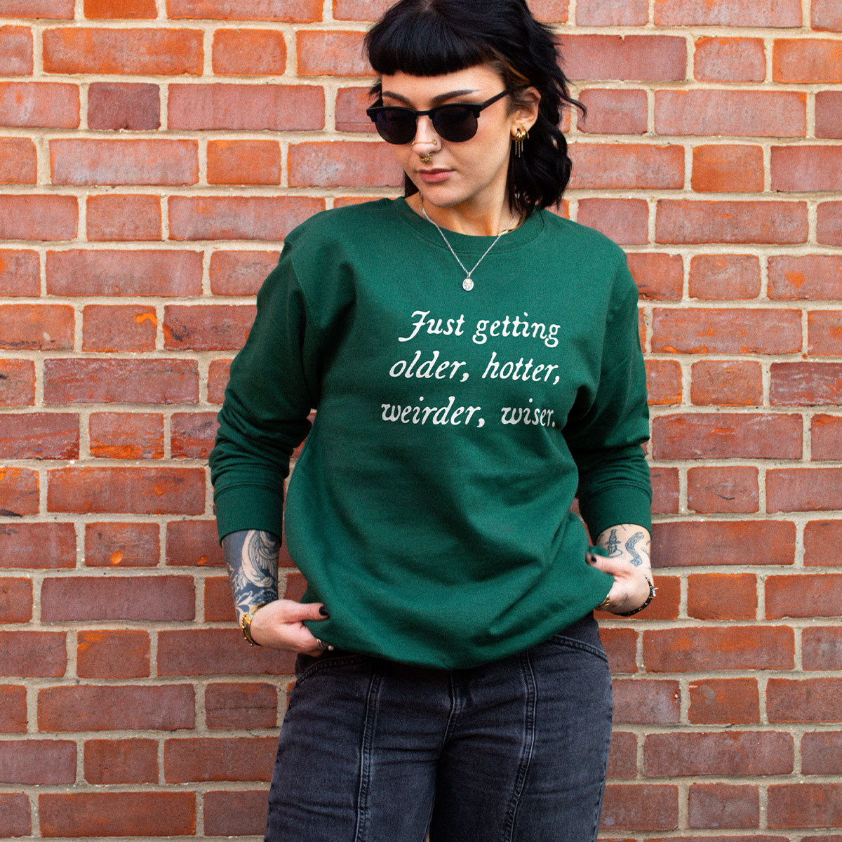Just Getting Older Sweatshirt-Feminist Apparel, Feminist Clothing, Feminist Sweatshirt, JH030-The Spark Company