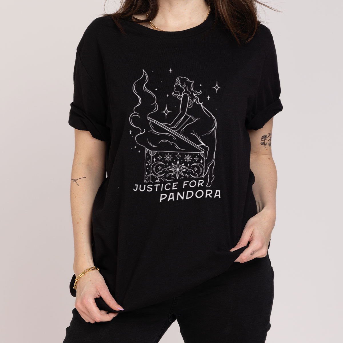 Justice For Pandora T-Shirt-Feminist Apparel, Feminist Clothing, Feminist T Shirt, BC3001-The Spark Company