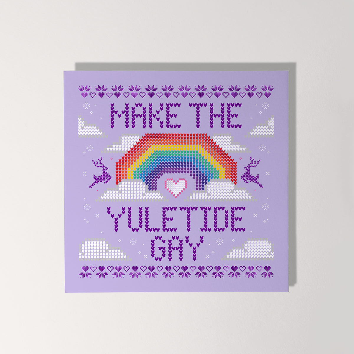 Knitted Feminist Christmas Cards (5 Pack)-Feminist Apparel, Feminist Gift, Feminist Christmas Cards-The Spark Company