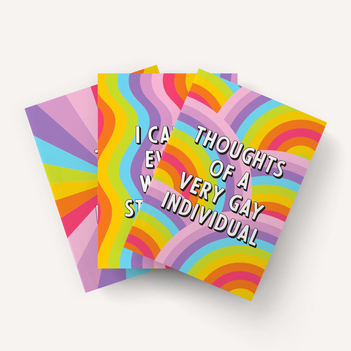 Illustrated Prints Notebooks (3 Pack)-Feminist Apparel, Feminist Gift, Feminist Notebook-The Spark Company