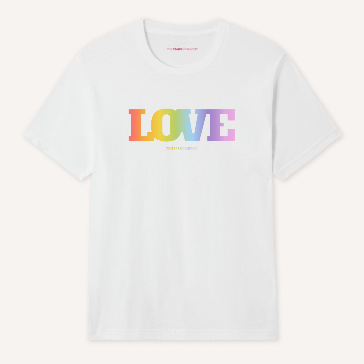 LOVE Rainbow T-Shirt-LGBT Apparel, LGBT Clothing, LGBT T Shirt, BC3001-The Spark Company