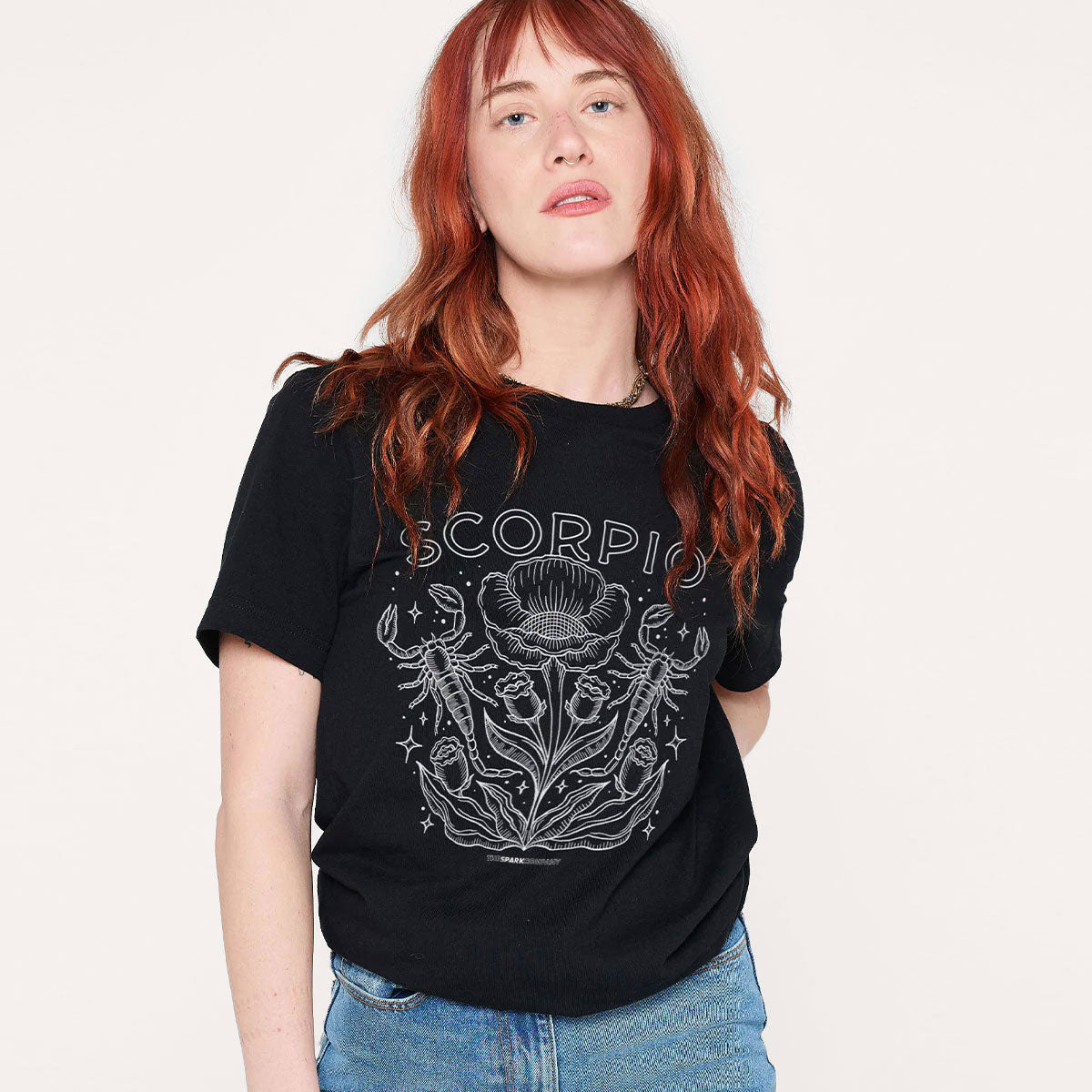 Lady Universe's Horoscope Florals T-Shirt-Feminist Apparel, Feminist Clothing, Feminist T Shirt, BC3001-The Spark Company
