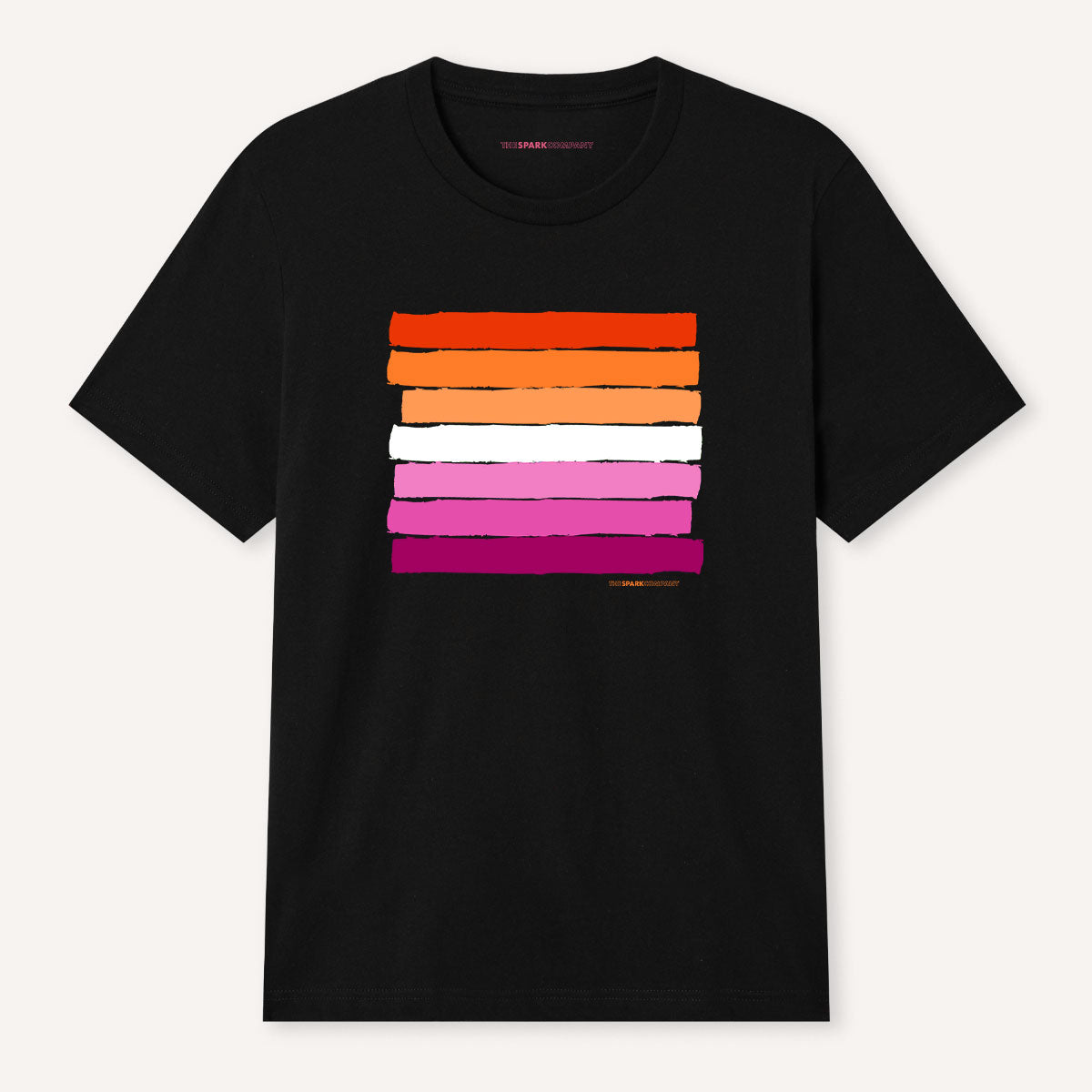Lesbian Flag Pride T-Shirt-LGBT Apparel, LGBT Clothing, LGBT T Shirt, BC3001-The Spark Company