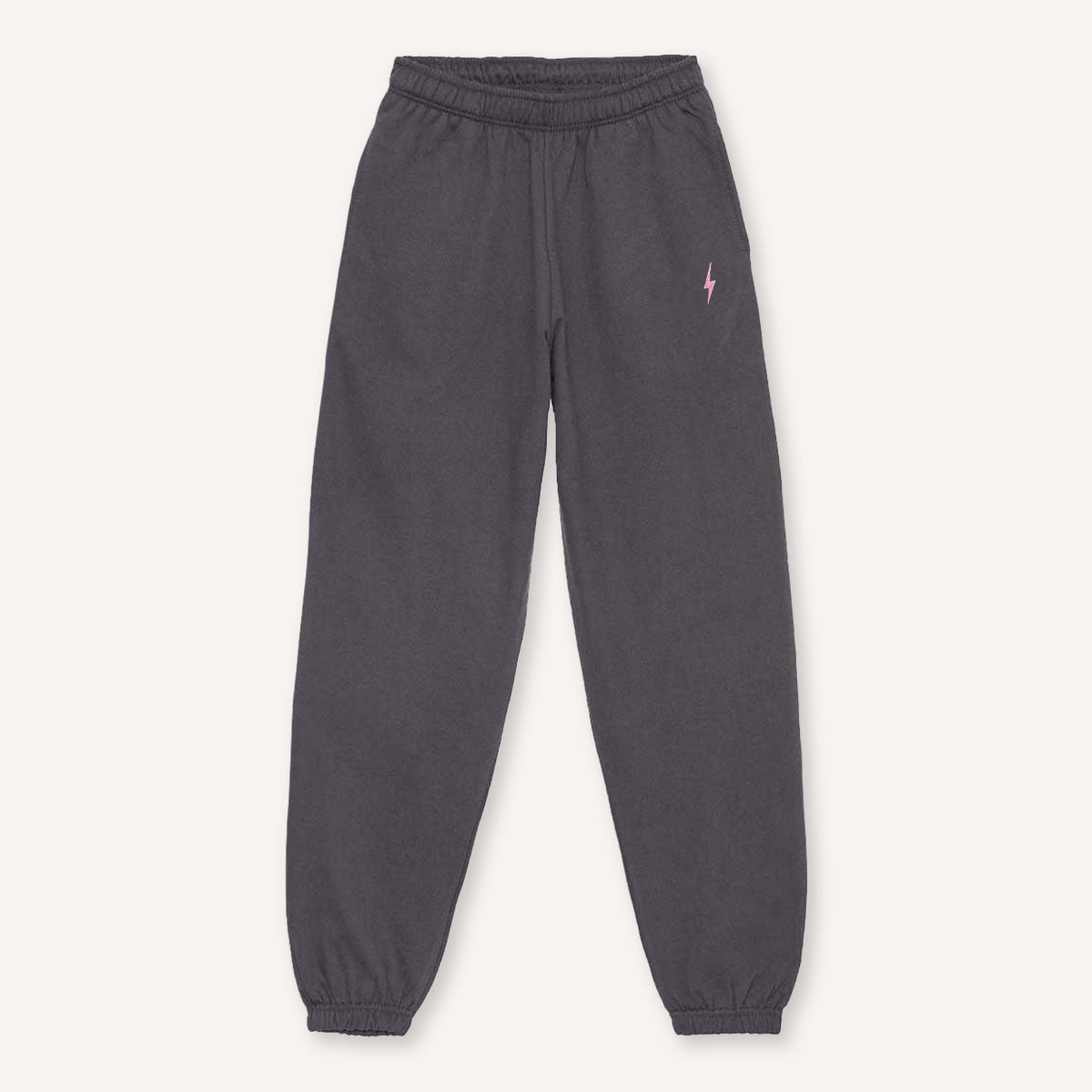 Lightning Embroidery Detail Joggers-Feminist Apparel, Feminist Clothing, Feminist joggers, JH072-The Spark Company