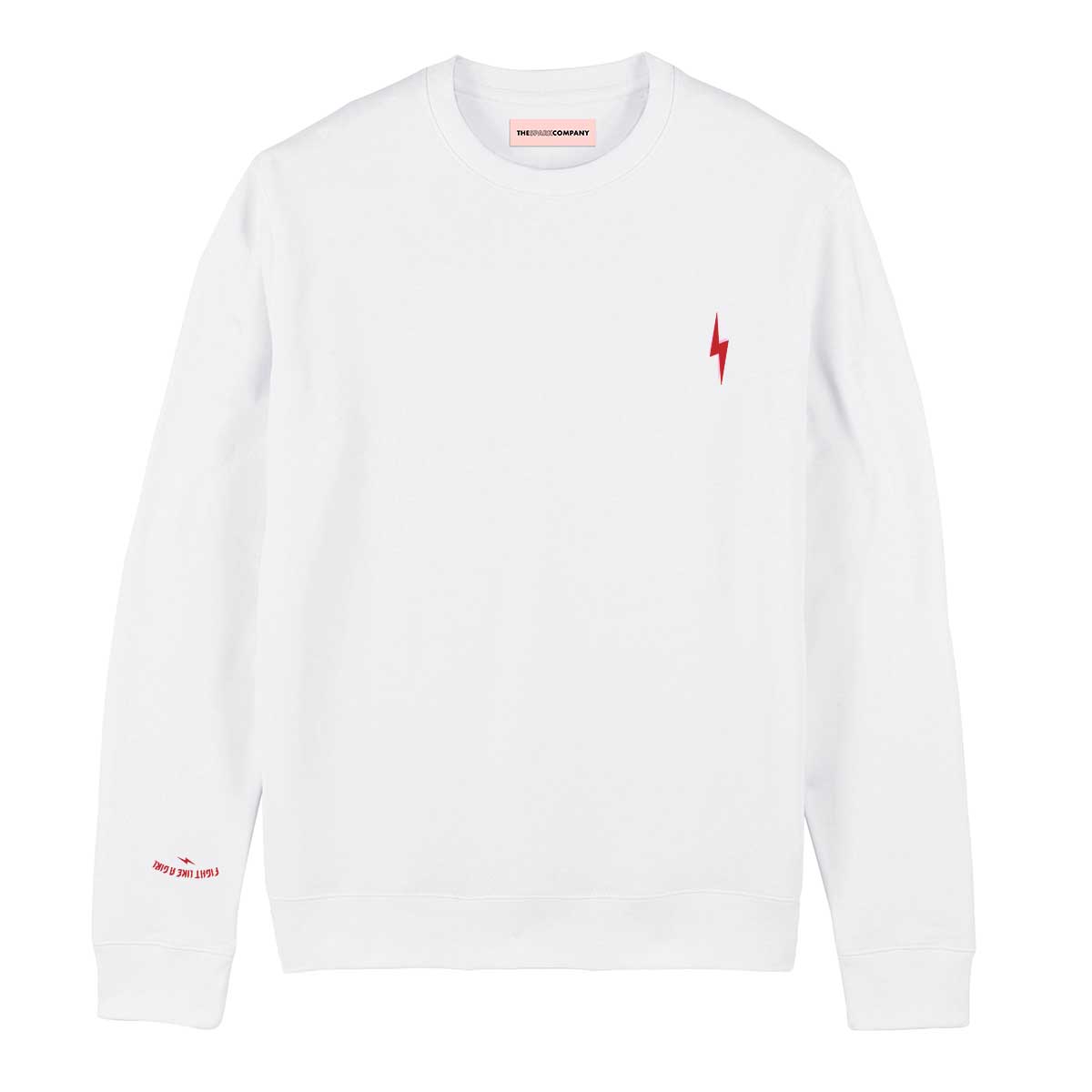 Lightning Embroidery Detail Sweatshirt-Feminist Apparel, Feminist Clothing, Feminist Sweatshirt, JH037-The Spark Company