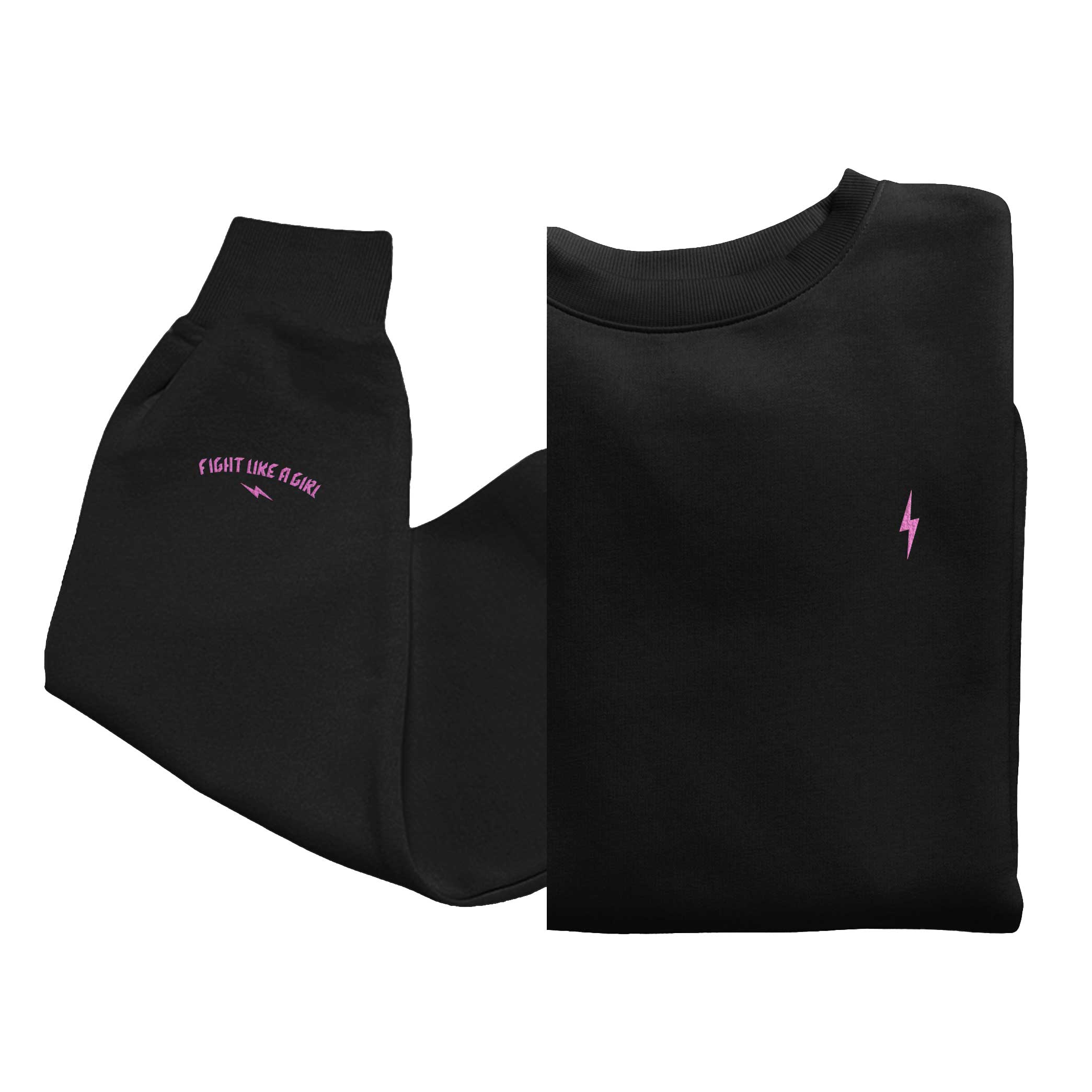 Lightning Embroidery Detail Sweatshirt-Feminist Apparel, Feminist Clothing, Feminist Sweatshirt, JH037-The Spark Company