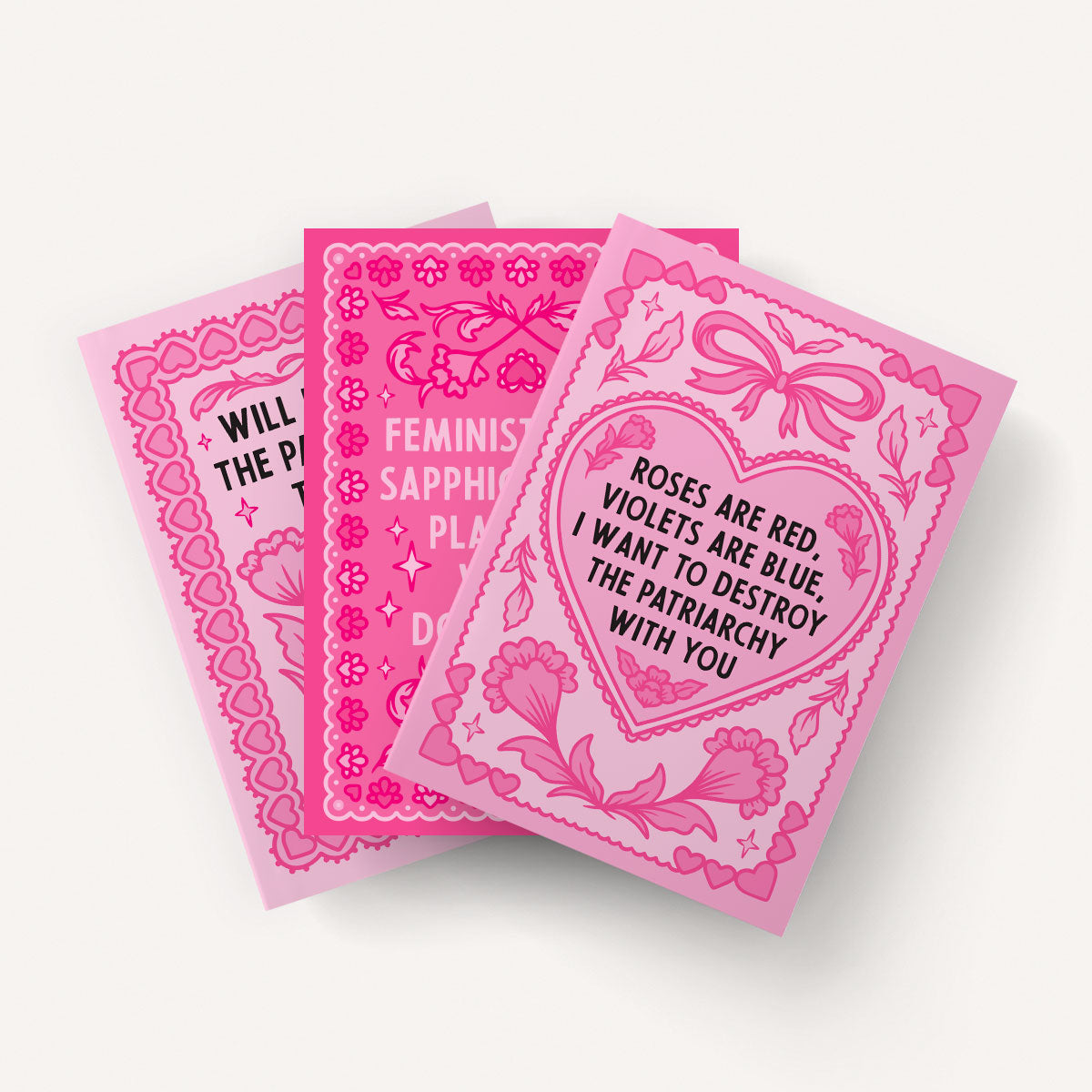Limited Edition! Galentine's Notebooks (3 Pack)-Feminist Apparel, Feminist Gift, Feminist Notebook-The Spark Company