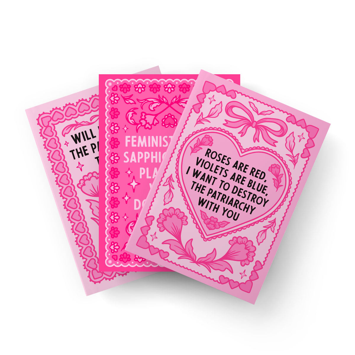 Limited Edition! Galentine's Notebooks (3 Pack)-Feminist Apparel, Feminist Gift, Feminist Notebook-The Spark Company