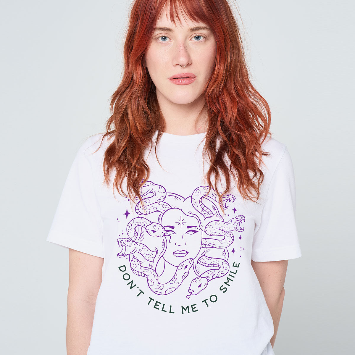 Limited Run! Don't Tell Me To Smile T-Shirt-Feminist Apparel, Feminist Clothing, Feminist T Shirt, BC3001-The Spark Company