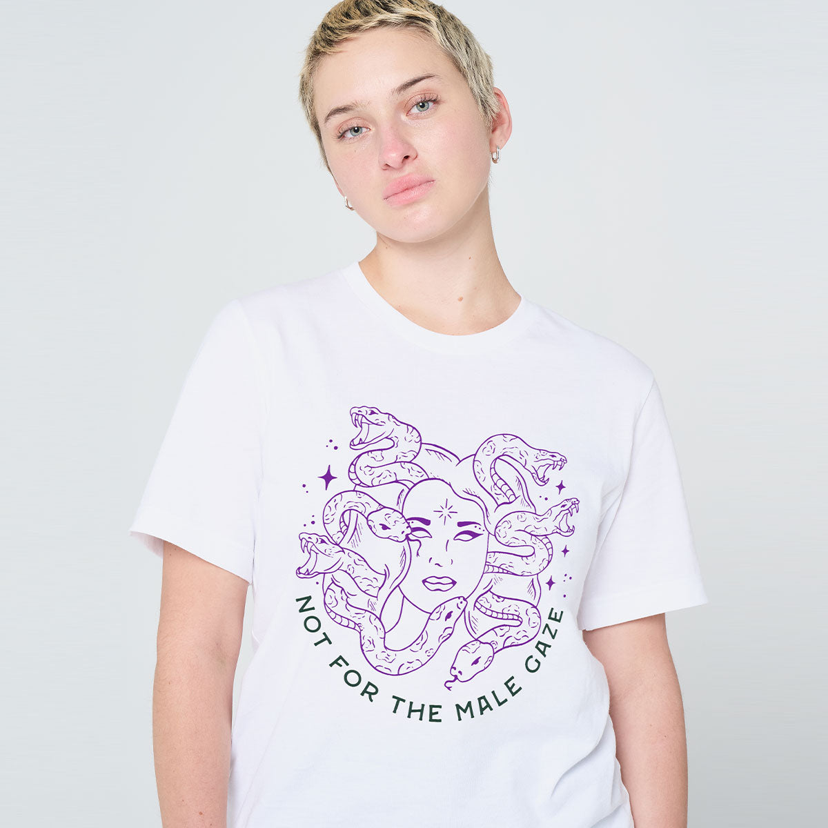 Limited Run! Not For The Male Gaze T-Shirt-Feminist Apparel, Feminist Clothing, Feminist T Shirt, BC3001-The Spark Company