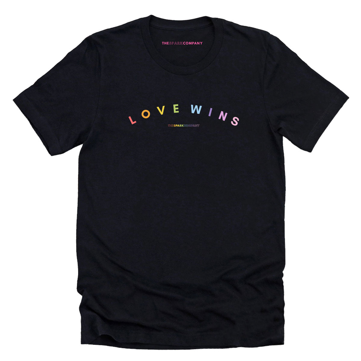 Love Wins Pastel Heart T-Shirt-LGBT Apparel, LGBT Clothing, LGBT T Shirt, BC3001-The Spark Company