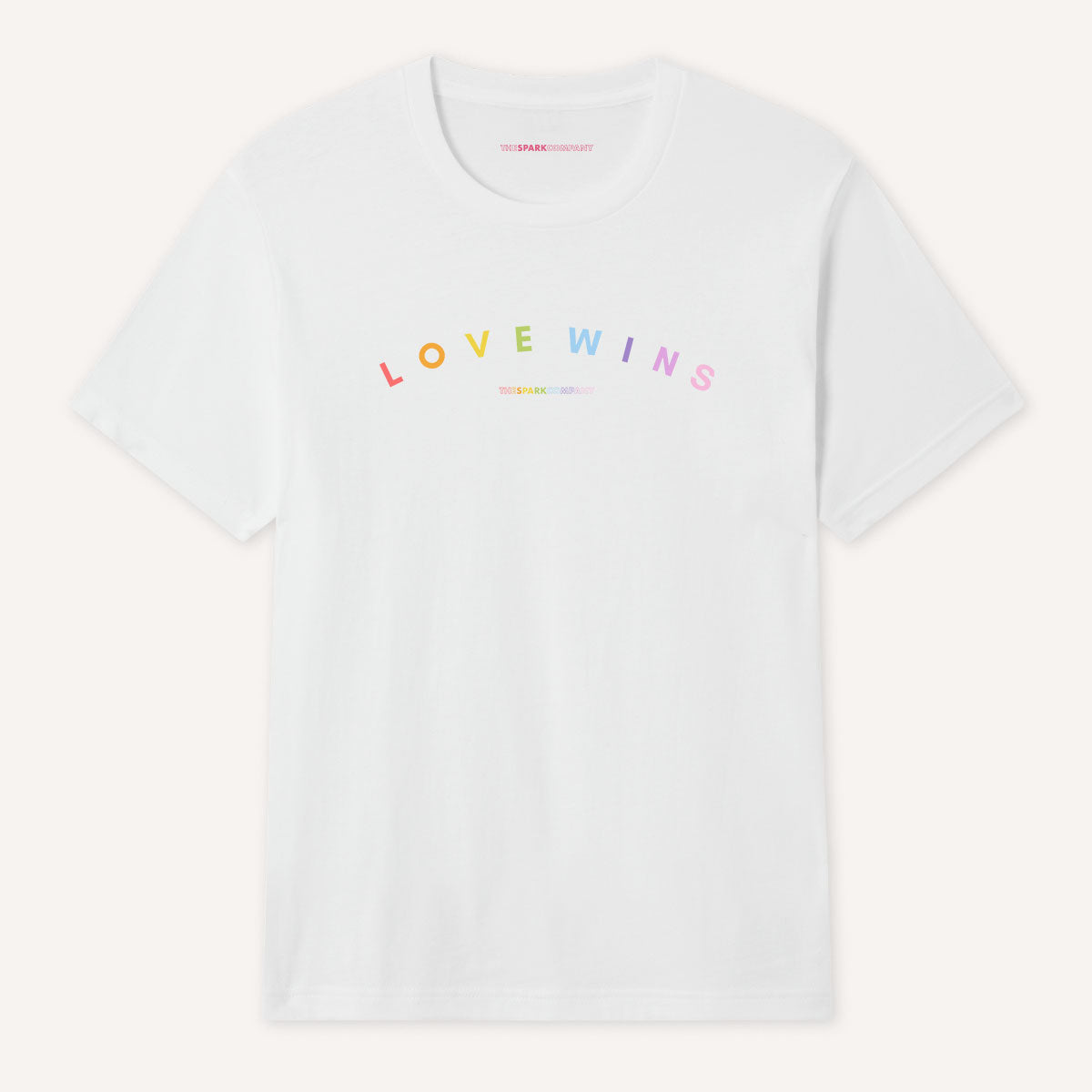 Love Wins Pastel Heart T-Shirt-LGBT Apparel, LGBT Clothing, LGBT T Shirt, BC3001-The Spark Company