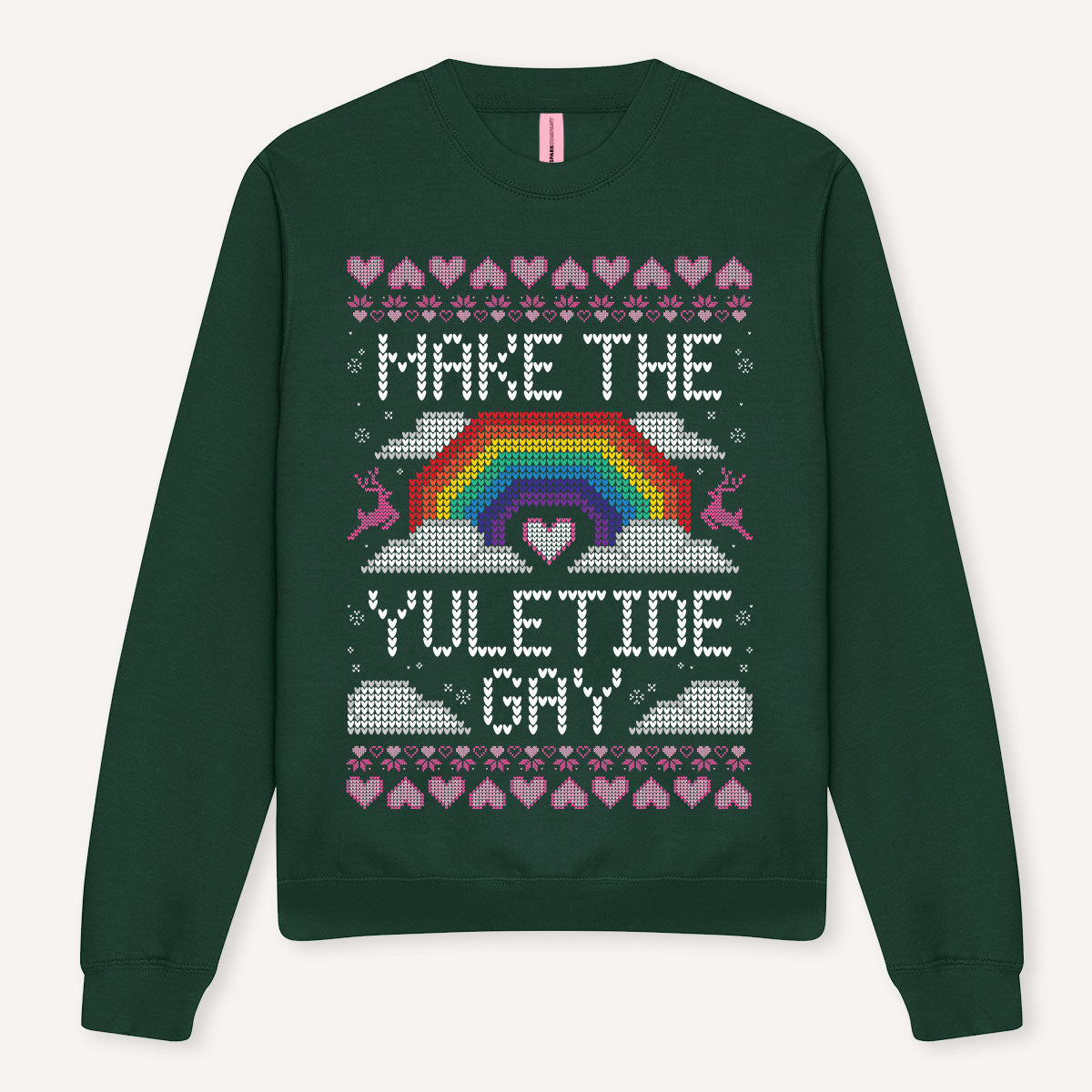 Make The Yuletide Gay Ugly Christmas Jumper-Feminist Apparel, Feminist Clothing, Feminist Sweatshirt, JH030-The Spark Company