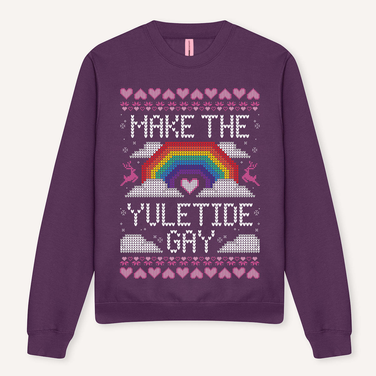 Make The Yuletide Gay Ugly Christmas Jumper-Feminist Apparel, Feminist Clothing, Feminist Sweatshirt, JH030-The Spark Company