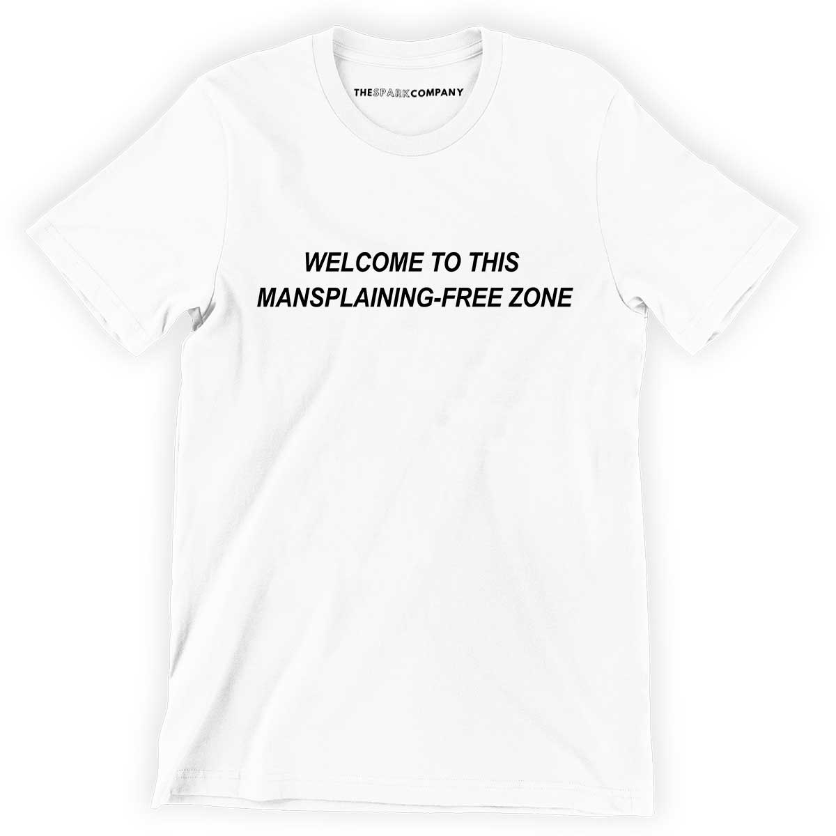 Mansplaining-Free Zone Men's T-Shirt-Feminist Apparel, Feminist Clothing, Men's Feminist T Shirt, BC3001-The Spark Company