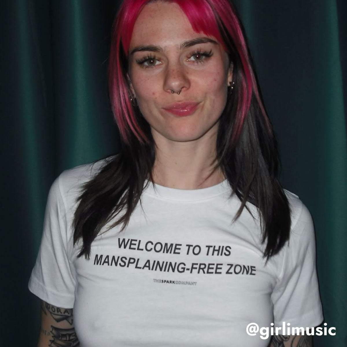 Mansplaining-Free Zone T-Shirt-Feminist Apparel, Feminist Clothing, Feminist T Shirt-The Spark Company