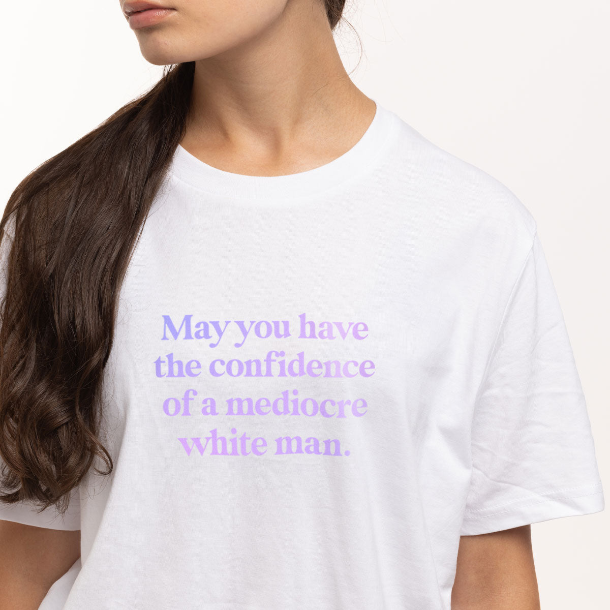 May You Have The Confidence Of A Mediocre White Man T-Shirt-Feminist Apparel, Feminist Clothing, Feminist T Shirt, BC3001-The Spark Company