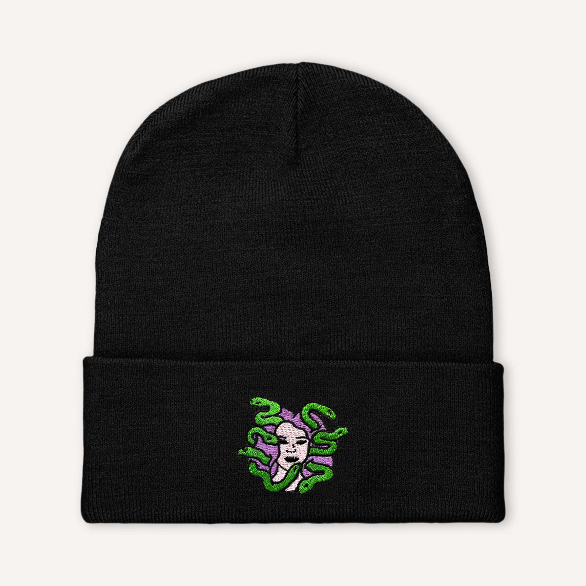 Medusa Embroidered Beanie Hat-Feminist Apparel, Feminist Gift, Feminist Cuffed Beanie Hat, BB45-The Spark Company