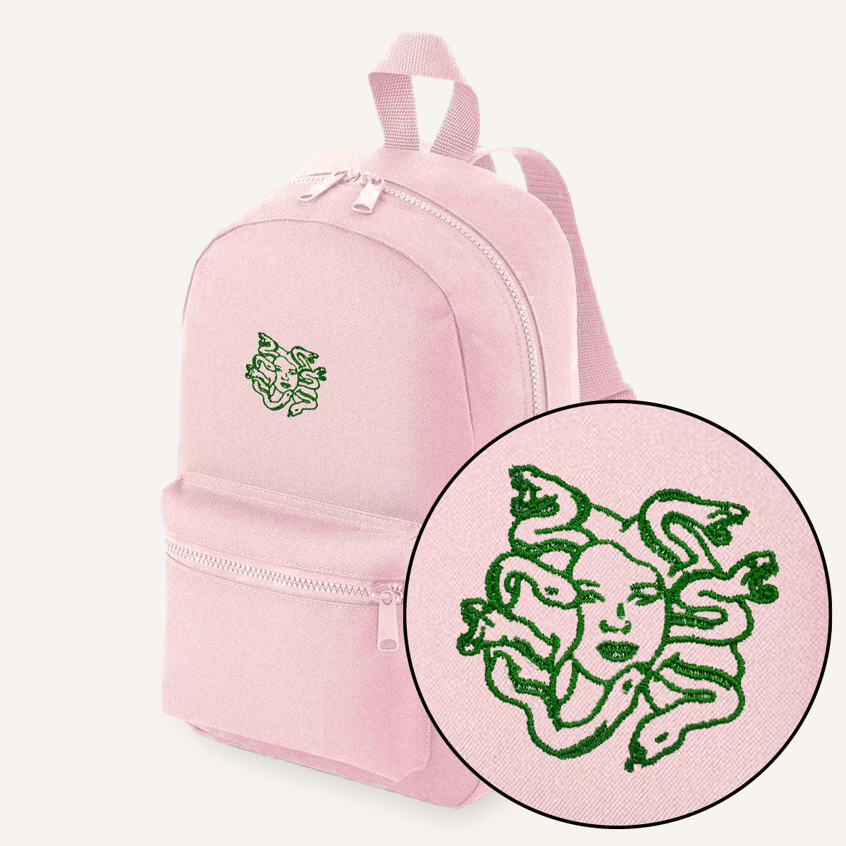 Medusa Embroidered Mini Backpack-Feminist Apparel, Feminist Gift, Feminist Mini Backpack, BG153-The Spark Company