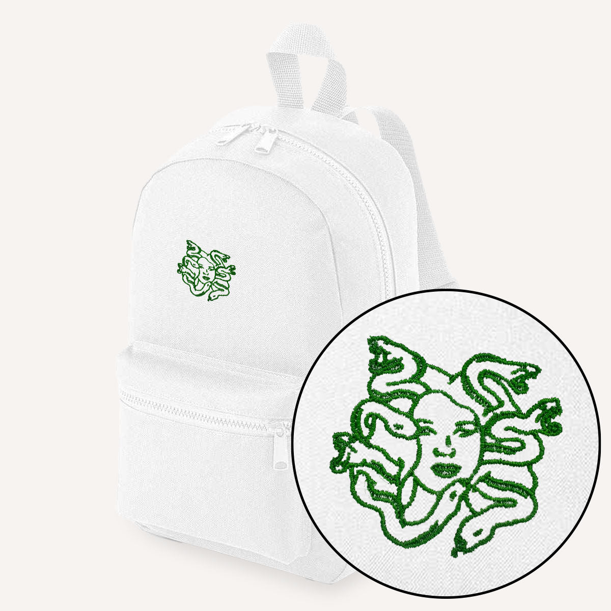 Medusa Embroidered Mini Backpack-Feminist Apparel, Feminist Gift, Feminist Mini Backpack, BG153-The Spark Company