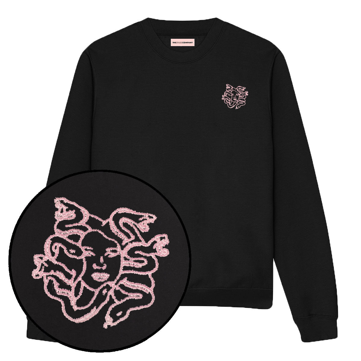 Medusa Embroidery Detail Sweatshirt-Feminist Apparel, Feminist Clothing, Feminist Sweatshirt, JH030-The Spark Company