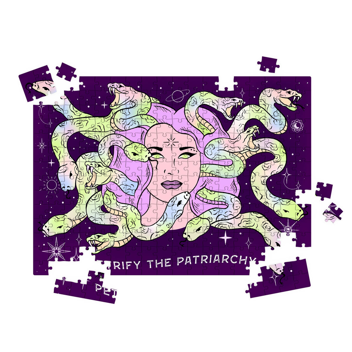 Medusa Jigsaw Puzzle-Feminist Apparel, Feminist Gift, Feminist Jigsaw-The Spark Company