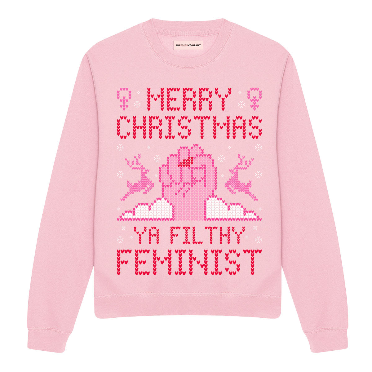 Merry Christmas Ya Filthy Feminist Ugly Christmas Jumper-Feminist Apparel, Feminist Clothing, Feminist Sweatshirt, JH030-The Spark Company